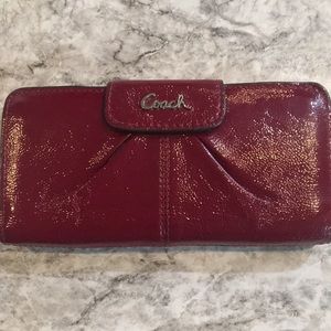 Red coach wallet